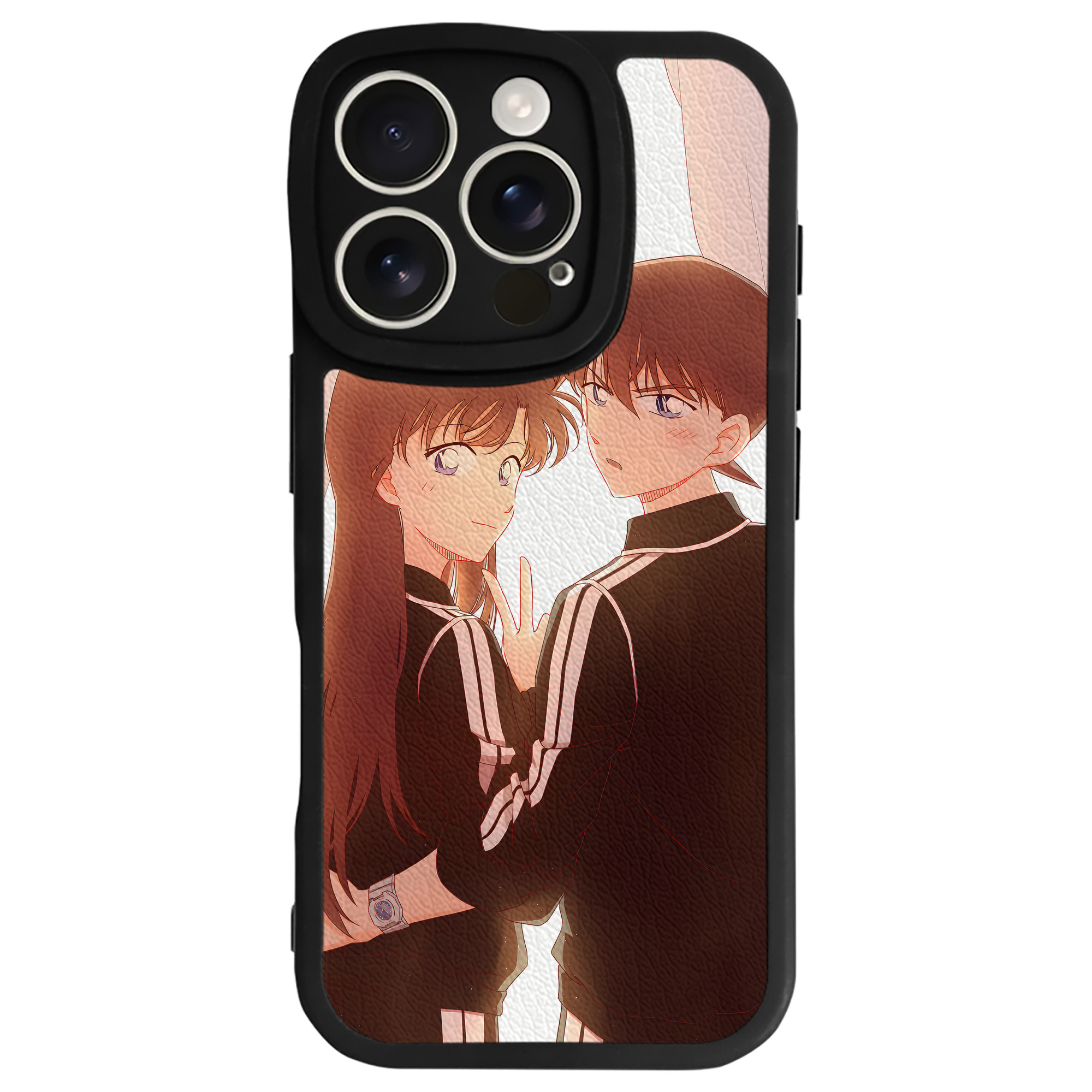 （画像用） 名探偵コナン Detective Conan 【iPhone 16シリーズ対応】シリコンスマホケース（レザー調） 材質：シリコン